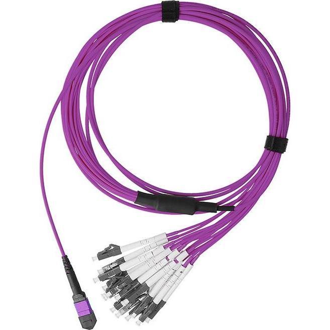 Thumbnail - BlueOptics LWL MTP/8xLC Duplex Breakout Kabel OM4 1 Meter (1 m), Netzwerkkabel