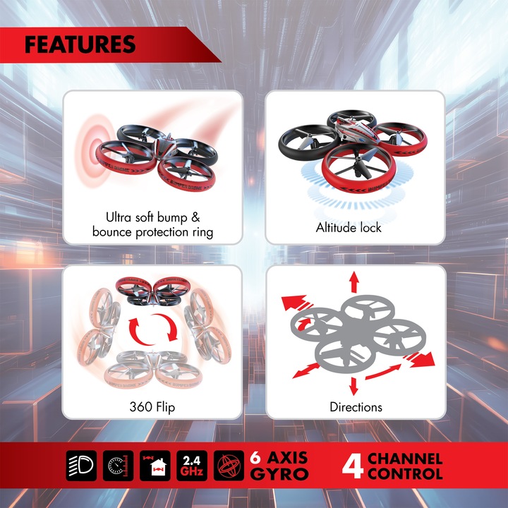 Productafbeelding Silverlit Bumper Drone Lite 2,4 GHz