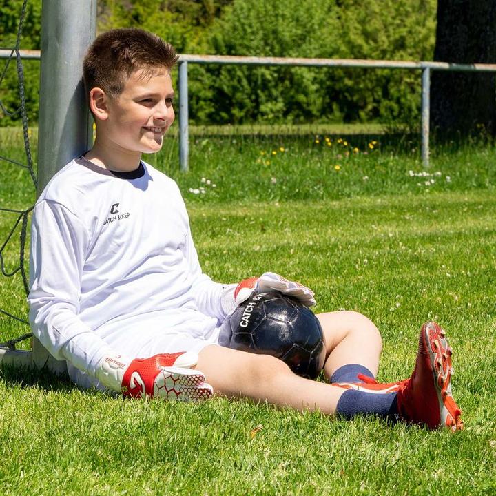 Produktbild Catch & Keep Fussballhandschuhe Kralle Junior Pro 3.0 Gr. 6 Rot Torwart Keeper Goalie Handschuhe (6)