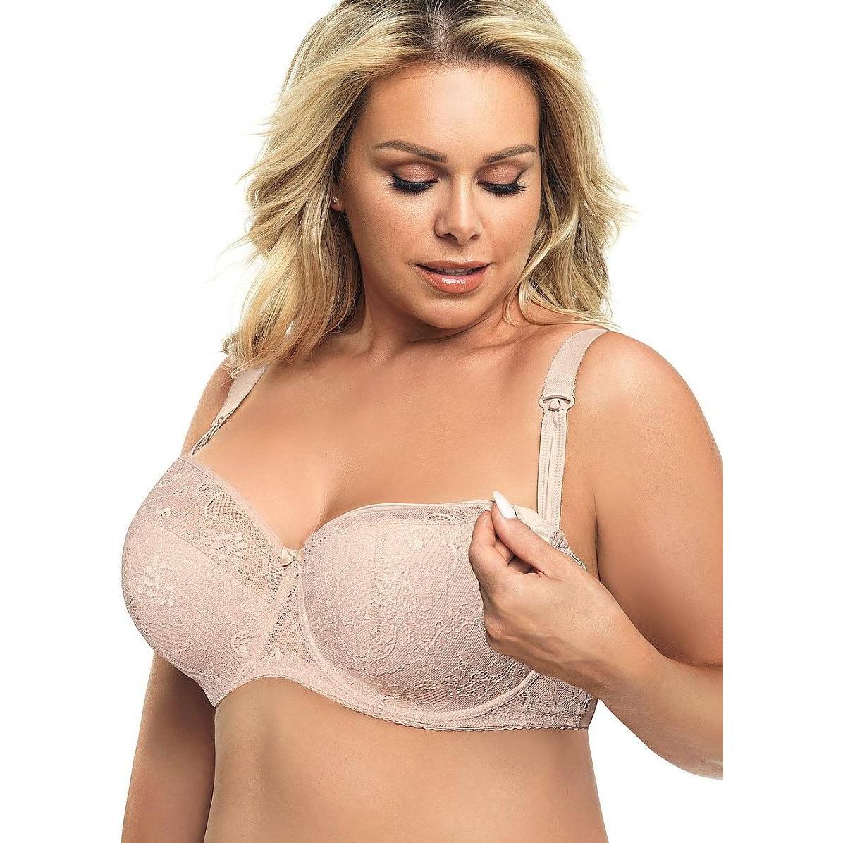 Gorsenia, BH, BH für stillende Mütter Lingerie, Beige, (65 F)