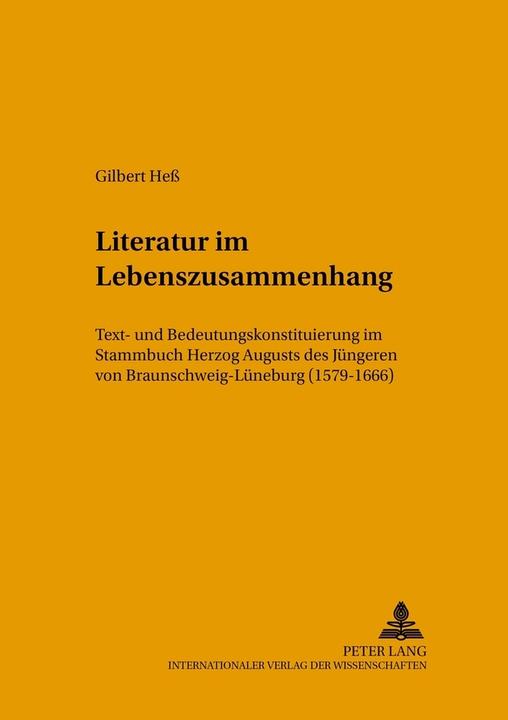 Produktbild Literatur im Lebenszusammenhang (Deutsch, Gilbert Hess, 2002)