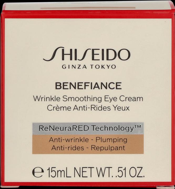 Produktbild Shiseido Benefiance Wrinkle Smoothing Eye Crème (Augenpflege Crème, 15 ml, Tag + Nacht)