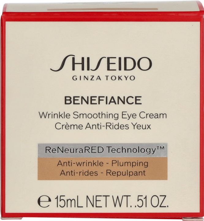 Image du produit Shiseido Benefiance Wrinkle Smoothing Eye Crème (re) 15 ml (Crème, 15 ml, Jour + nuit)