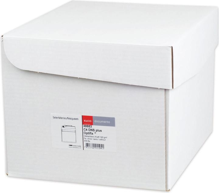 Produktbild Elco Briefumschläge Documento mit Seitenfalten, weiss (C4, 200 x)