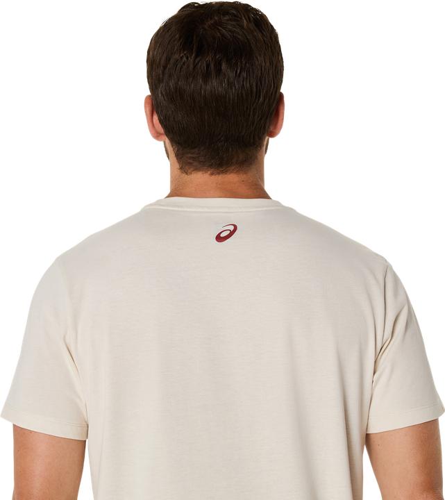Actual product image ASICS Performance Asics Chest Logo Ss Tee Birch/Burnt Red Man (XL)