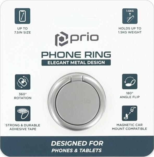 Produktbild prio Metall Handyring matt-silber