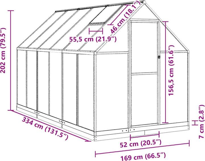 Actual product image vidaXL Gewächshaus