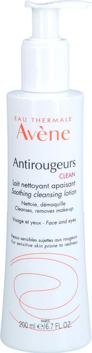 Avène Antirougeurs Clean beruhigende Reinigungsmilch, 200 ml Milch (Cleansing lotion, 200 ml)