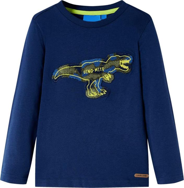 Immagine prodotto vidaXL Camicia da bambino a maniche lunghe blu navy 92,Materiale: 100 (92)