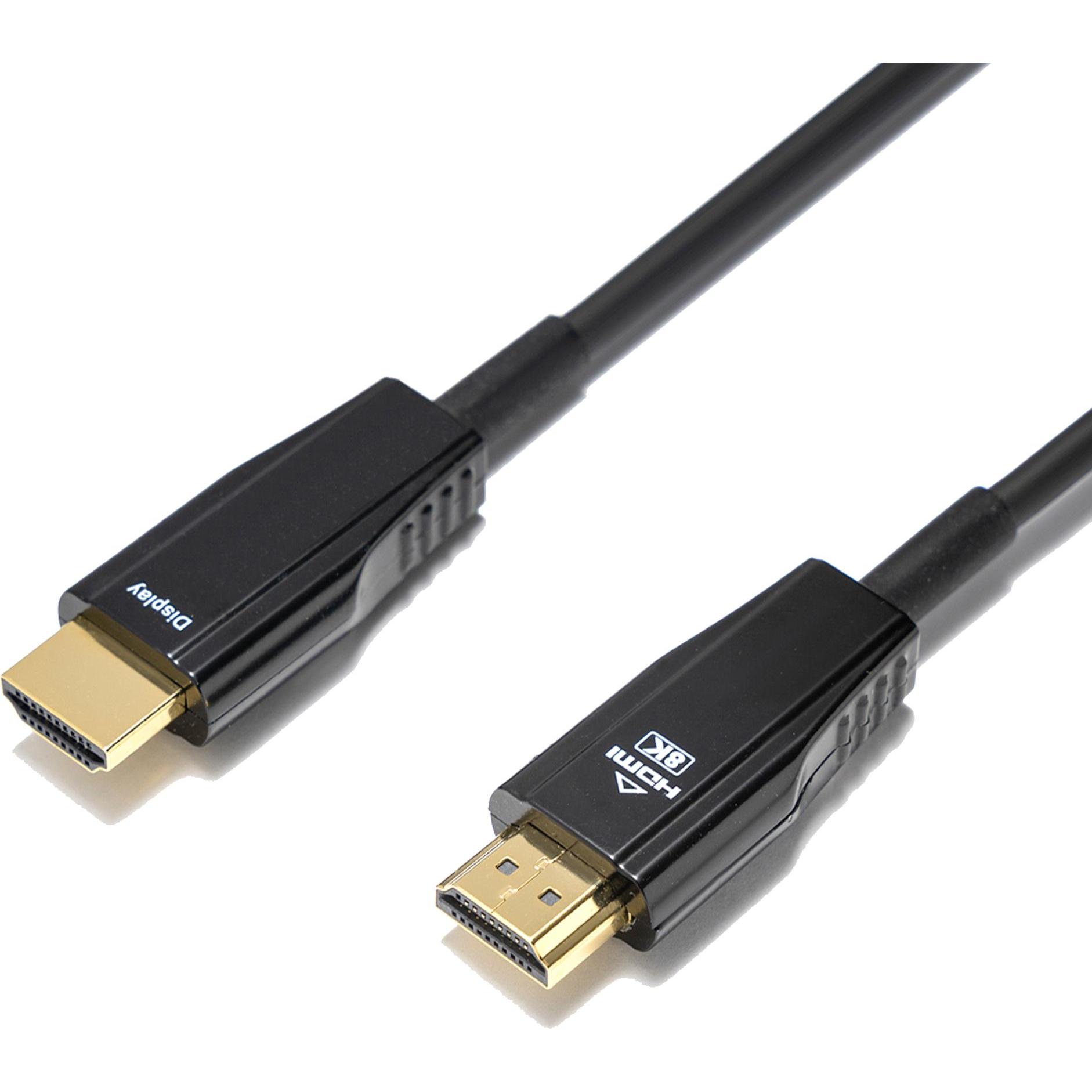Deltaco - AOC HDMI Kabel - Ultra High Speed Gecertificeerd - 20 Meter - Zwart (20 m, HDMI), Video Kabel