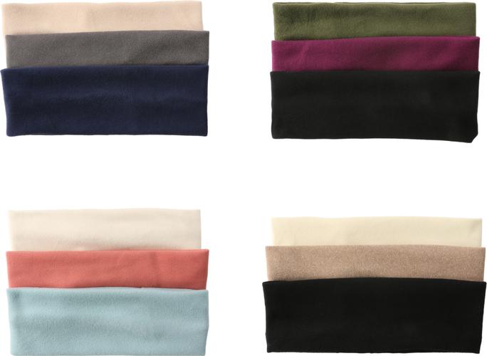 Immagine prodotto Trisa Fascia per capelli alla moda Blu, Grigio, Beige 3 pezzi.