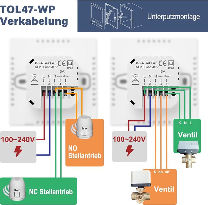 Produktbild Beok controls WiFi Thermostat für Fussbodenheizung