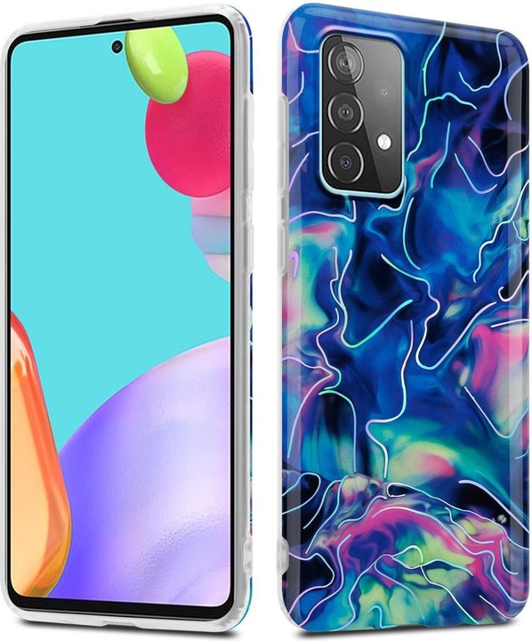 Produktbild Cadorabo IMD TPU Bunter Marmor Cover (Samsung Galaxy A52, Samsung Galaxy A52 5G, Samsung Galaxy A52s 5G)