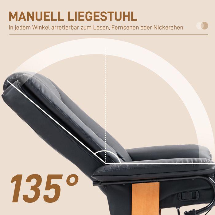 Produktbild Swisshandel24 Relaxsessel Drehbar, Fernsehsessel, bis 150 kg, Kunstleder, Schwarz