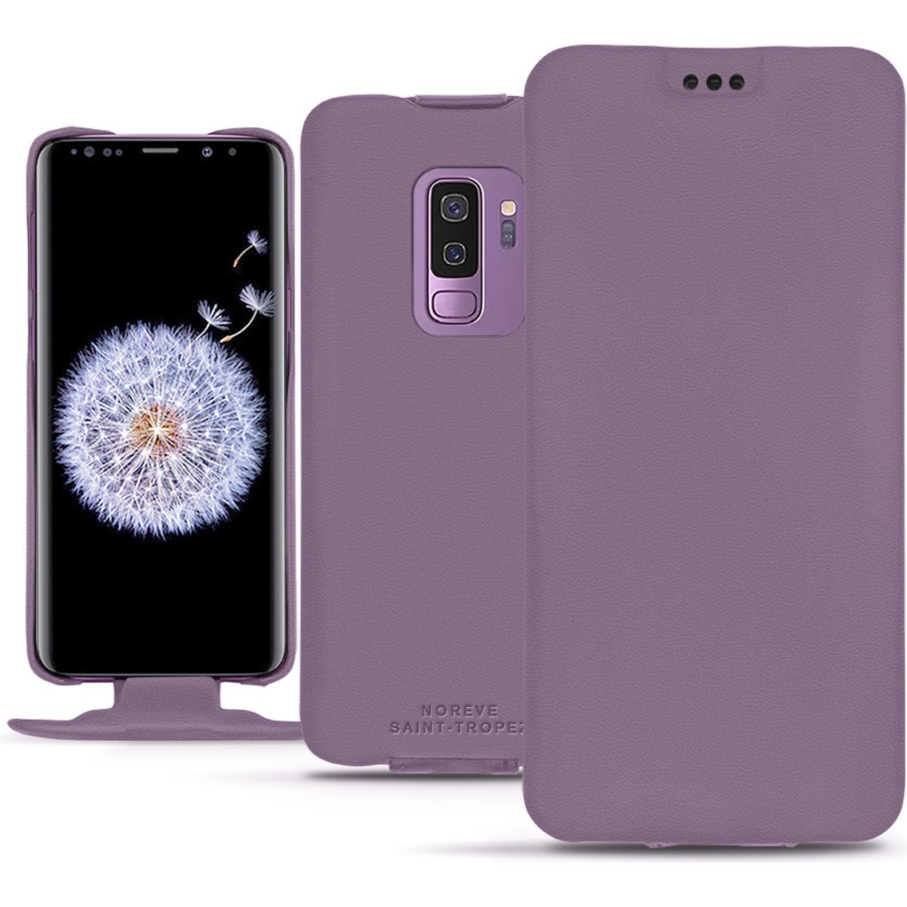 Thumbnail - Noreve Lederschutzhülle vertikal (Samsung Galaxy S9+), Smartphone Hülle, Violett