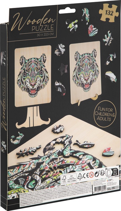 Produktbild Grafix Einzigartiges Holzpuzzle Tiger, 130tlg. (132 Teile)