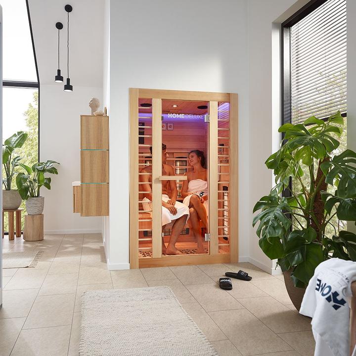 Immagine prodotto Home Deluxe Cabina a infrarossi IKENNA DELUXE PLUS M DUO a spettro completo e riscaldatore al magnesio -