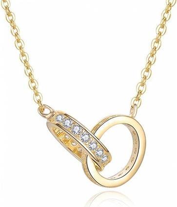 Produktbild Moiss Stylish gold-plated necklace with rings N0000580