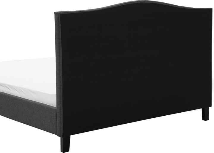 Actual product image Beliani Upholstered bed linen look grey slatted frame 180 x 200 cm MONTPELLIER (180 x 200 cm)