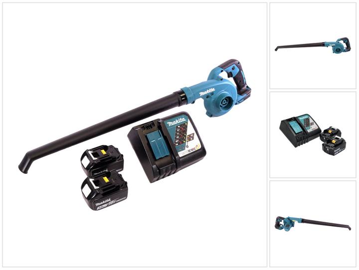 Productafbeelding Makita DUB 186 RF Accu bladblazer 18 V + 2x accu 3.0 Ah + lader (Oplaadbare batterij, Bladblazer)