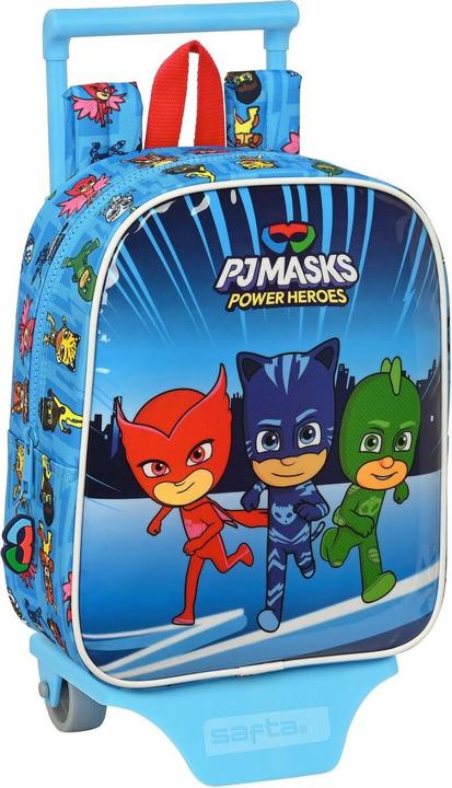 Produktbild PJ Masks Schulrucksack mit Rädern Blau 22 x 27 x 10 cm