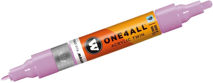 Actual product image Molotow Marqueur pour Maquettes - One4All Twin - Acrylique Lilas Pastel - 1,5/4mm - -201 - 15 cm (lilac pastel, 4 mm, 1 x)