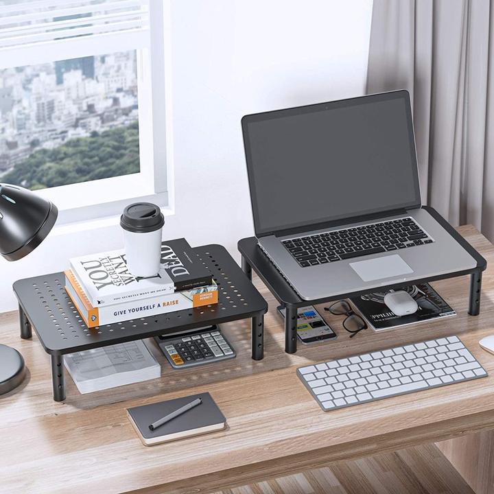 Image du produit Techly Tablette pour moniteur / ordinateur portable, noir, 370 x 235 x 120 mm (Tables, 20 kg)