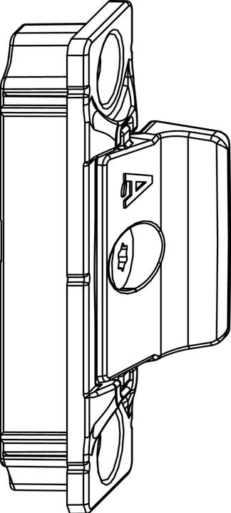 Produktbild Maco MM Anpressverschluss verdeckt Flügelteil A 9V für Beschlagsnut, silber