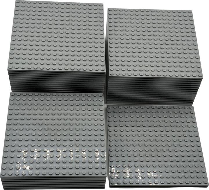 Produktbild LEGO 16x16 Bauplatten Hellgrau - 20 Stück - Light bluish grey 91405