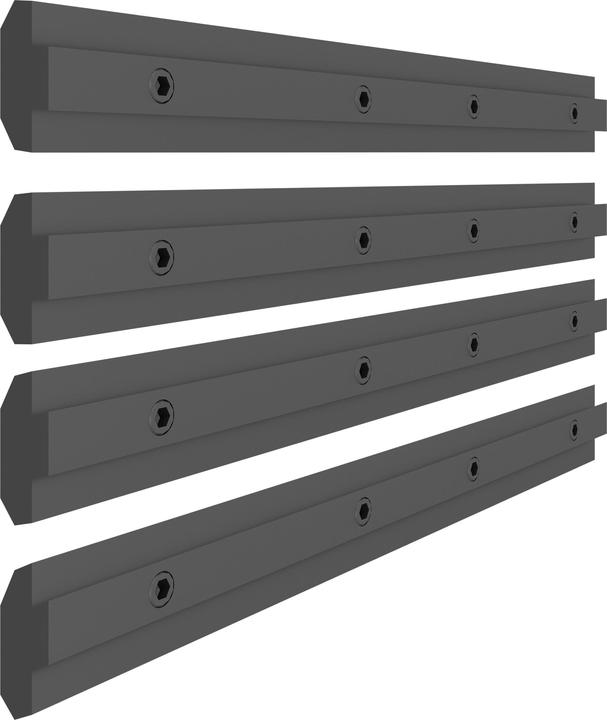 Multibrackets Connector, aluminum, black, metal, set with 4 pieces (Mounting- / Adapterplates)