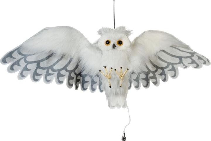 Actual product image Europalms Halloween Snow Owl, animated, 80cm (1 pcs.)