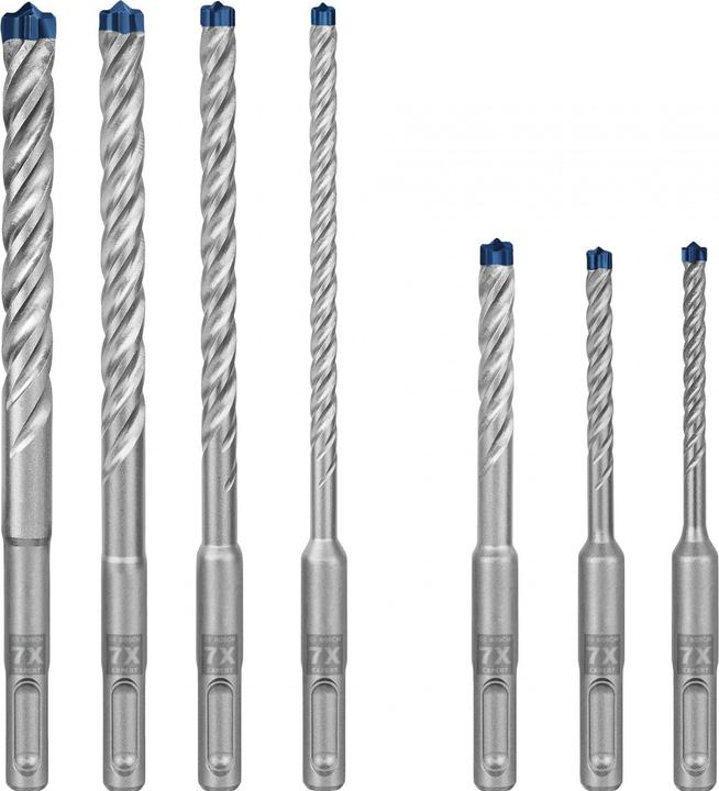 Actual product image Bosch Professional Zubehör EXPERT SDS plus-7X hammer drill bit set, 5/6/6/8/10/12 mm, 7 pcs. (5.0, 6.0, 8.0, 10.0, 12.0 mm)