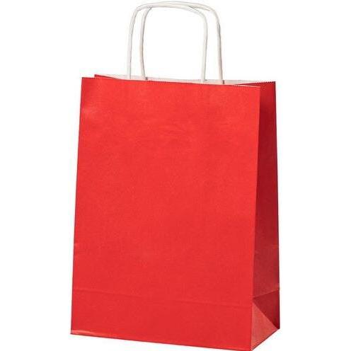 Mailmedia, Zubehör Elektroinstallation, Papier-Tragetasche mit Kordel, 3,5 Liter, rot Masse: (B)180 x (T)80 x (H)240 mm,...