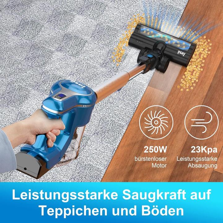 Produktbild Inse S6 Wireless Vacuum Cleaner Blue 250W 12L 65 Decibel