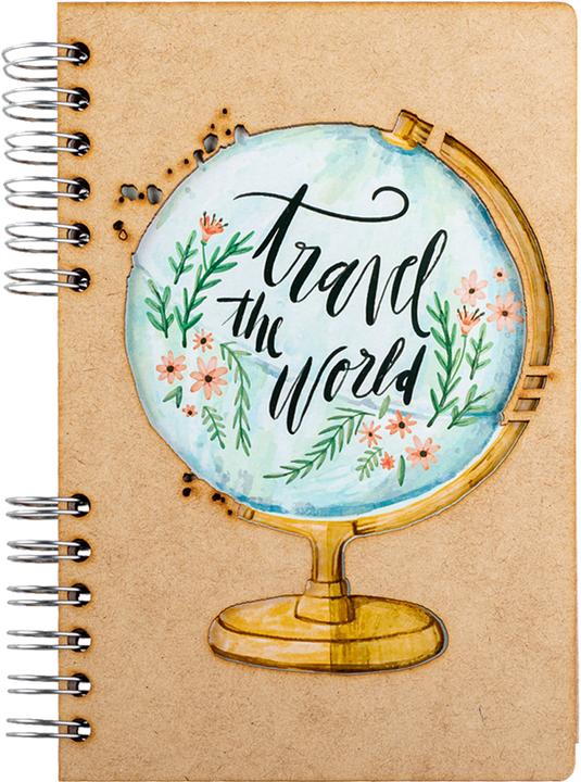 Image du produit Komoni Carnet de notes / Travel the World / ligné A5 (A5, À rayures, Couverture rigide)
