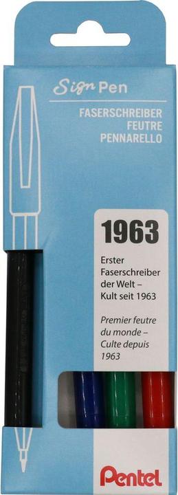 Actual product image Pentel Fibre-tip pen Sign Pen (Multicoloured, 4 x)