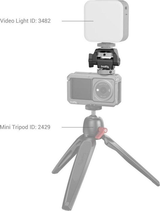 Productafbeelding SmallRig Draai- en kantelbare monitorbeugel met Cold Shoe Mount 2905 (Accessoires voor de monitor)