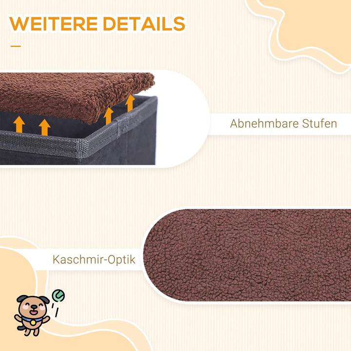 Actual product image PawHut Faltbare Haustiertreppe mit Stauraum (Cat, Dog, Foldable)