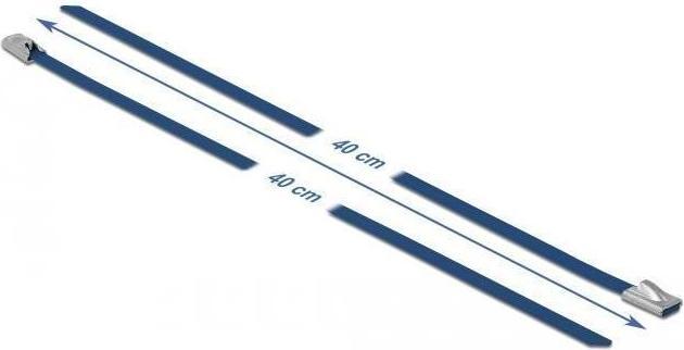 Produktbild Delock Edelstahlkabelbinder 400x4,6 10 Stk. (Kunststoffkabelbinder, 400 mm, 10 Stk.)