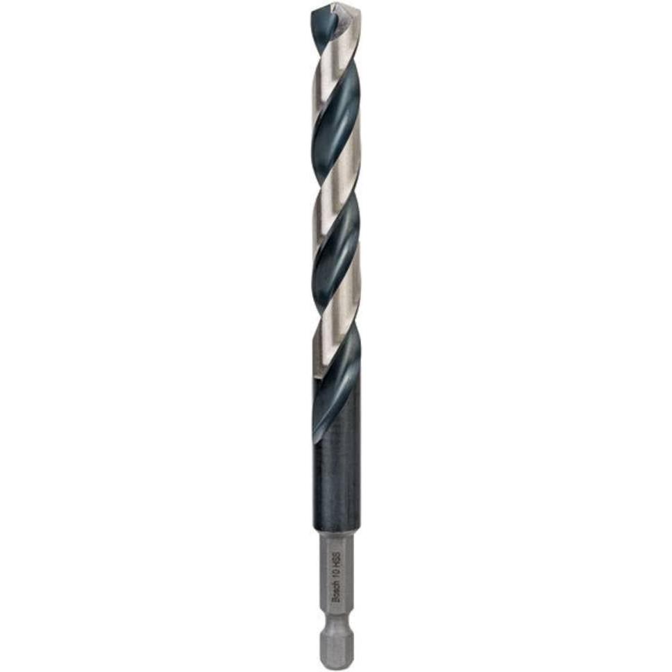 Bosch Professional Zubehör, Punta da trapano, PRO Metal HSS-G HEX Impact Spiralbohrer, 10mm (10 millimetri)