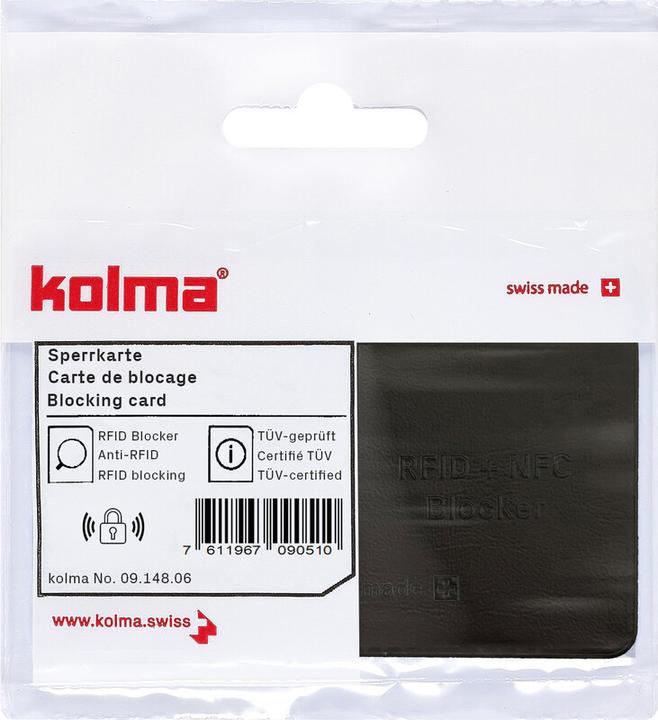 Immagine prodotto Kolma Sperrkarte RFID Blocker Schwarz, Detailfarbe: Schwarz