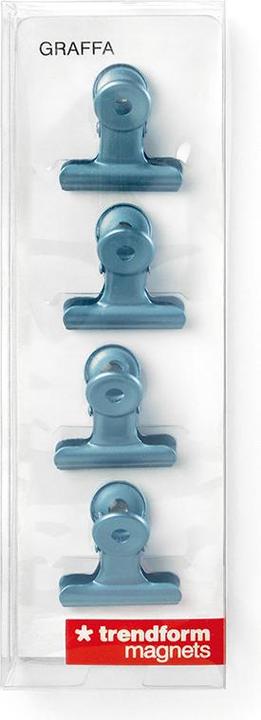 Image du produit Trendform Clip magnétique GRAFFA set de 4 pièces bleu (4 x)