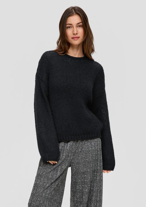 Produktbild s.Oliver Strickpullover Locker gestrickter Pullover (XS)