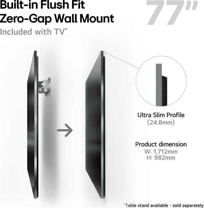 Produktbild LG OLED77G42LW (77", G4, OLED, 4K, 2024)