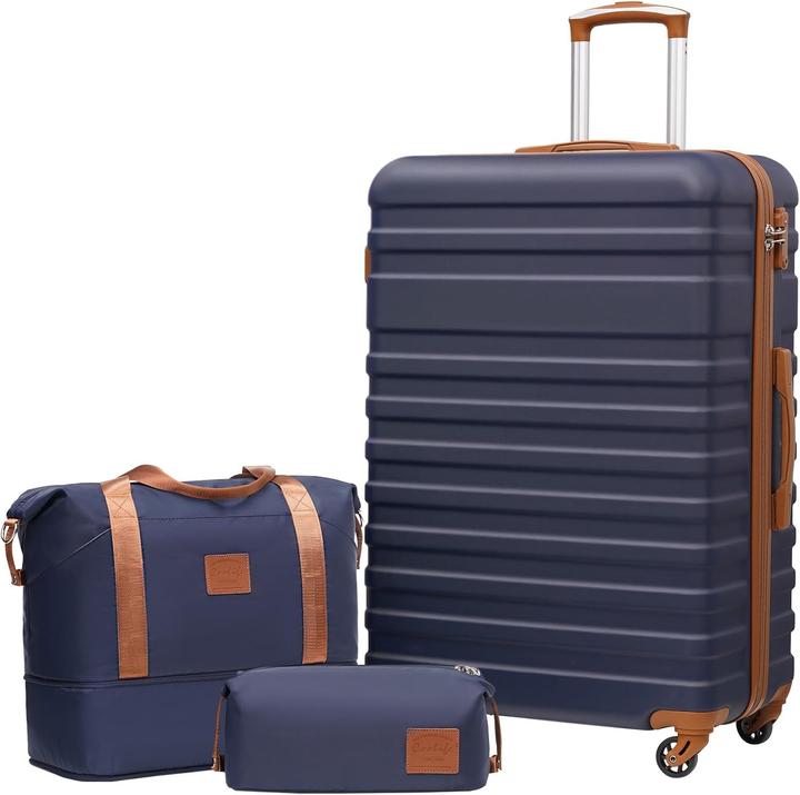 Immagine prodotto Coolife 3-teiliges Hartschalenkoffer-Set mit TSA-Schloss (93 l)