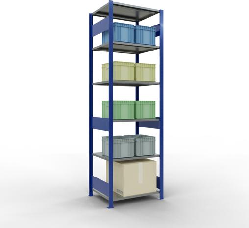 Immagine prodotto Schulte Lagertechnik Sistema di scaffalature di base senza viti MULTIplus150 con ripiani di lunghezza