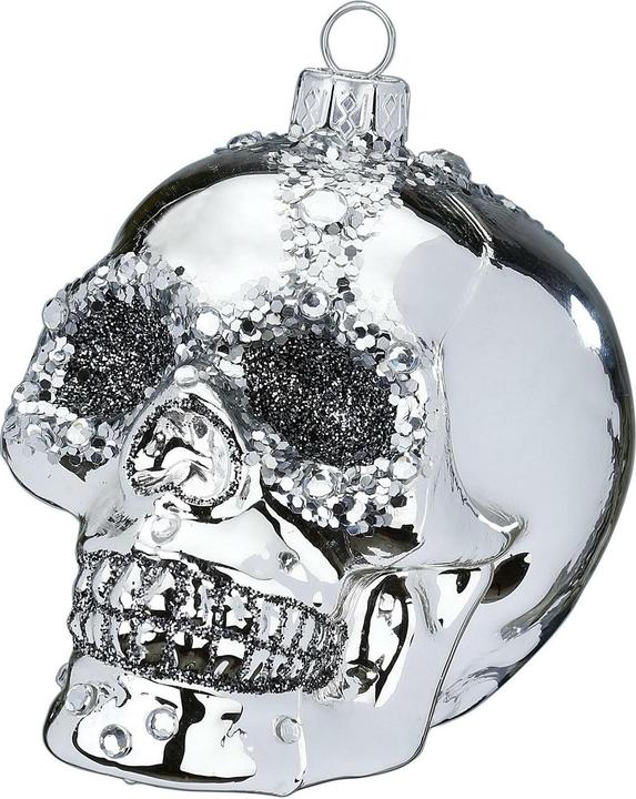 Actual product image Inge’s Glas Christmas Decor Christmas bauble skull (2 x)