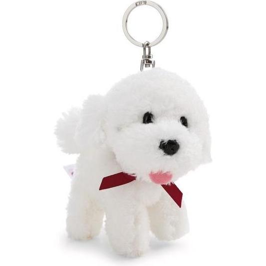 NICI, Portachiavi, plush keychain Bichon Frise 10 cm, Rosso, Multicolore
