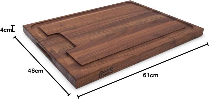 Productafbeelding John Boos Blokken Walnoot Collectie snijplank met sapgeul 61 x 46 x 4 cm walnoothout