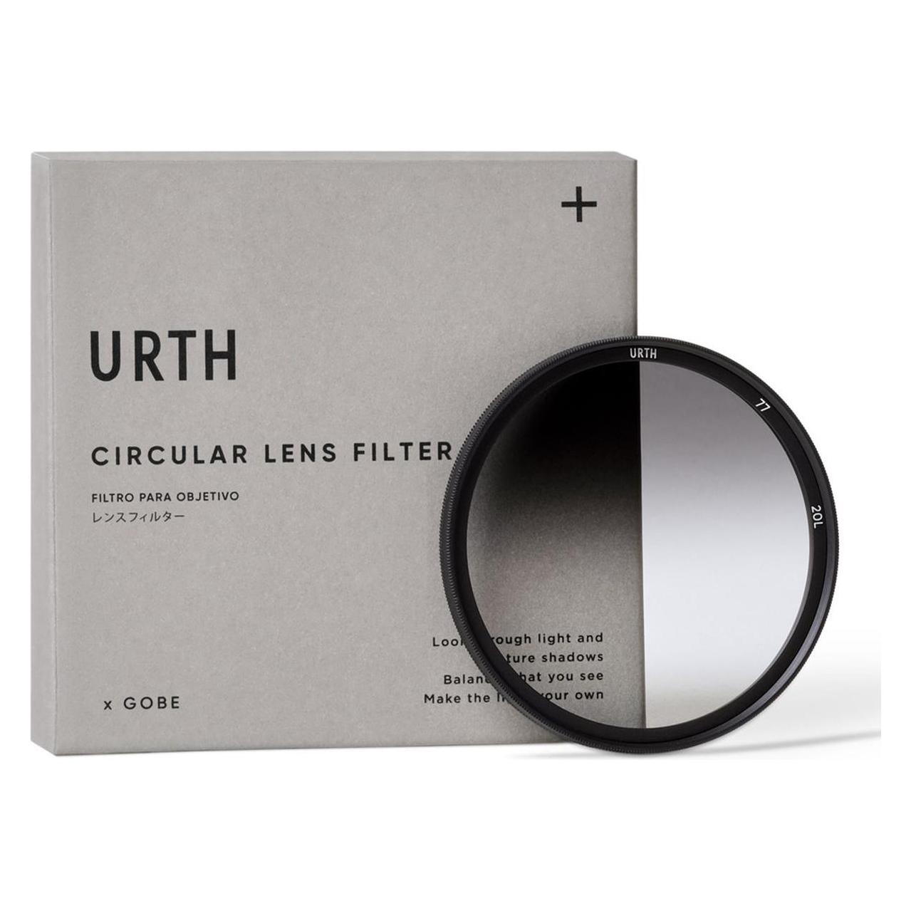 Urth 77mm Zacht ND8-objectief Filter (Plus+) (77 mm, Nd / Grijsverloopfilter), Lensfilter, Transparant